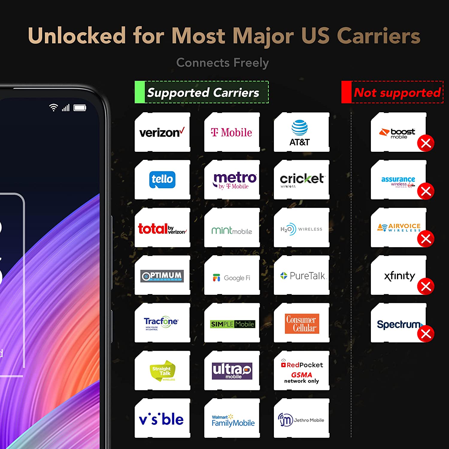 251106125030823_1 TCL 30XL |2022| Unlocked Cell Phone, 6.82 inch Vast Display, 5000mAh Battery, Android 12 Smartphone, 50MP Rear+13MP Front Camera, 6GB RAM + 64GB ROM, US Version, Dual Speaker, Night Mist (No 5G) - Image 1